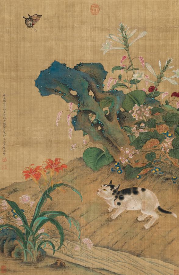 古人如何撸猫? 为猫作画写诗、与蝴蝶组CP