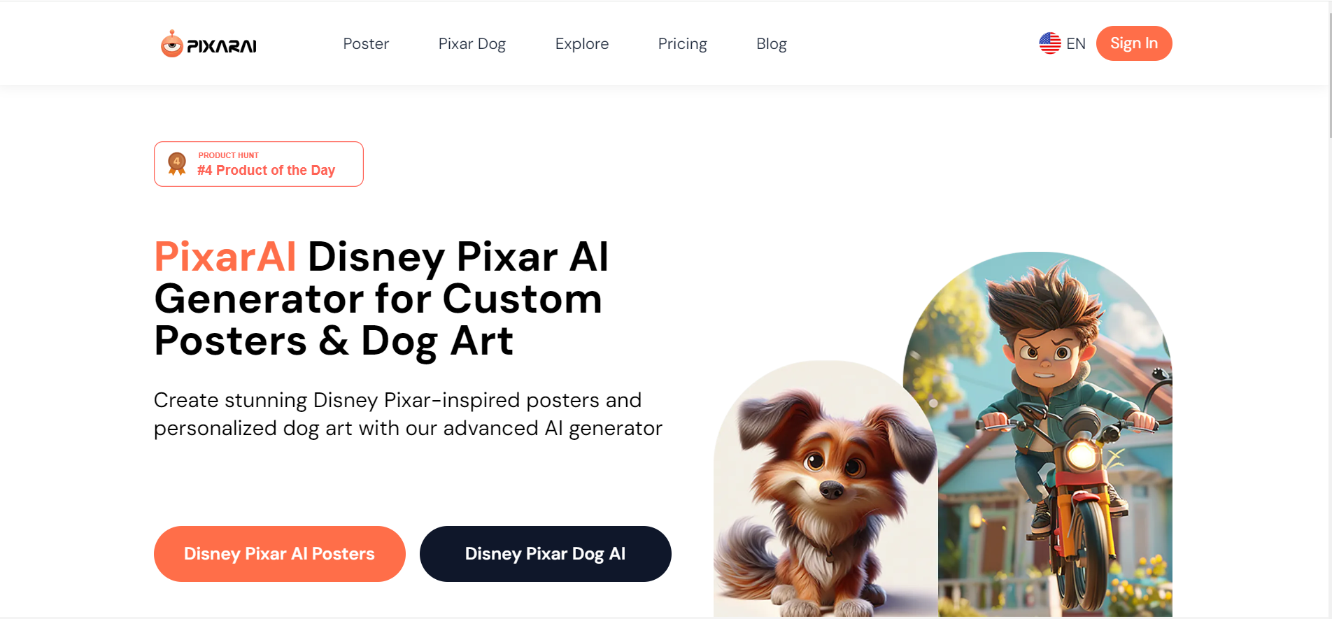 【网站自荐】一个可以为您喜欢的角色或宠物生成迪士尼皮克斯风格海报的网站