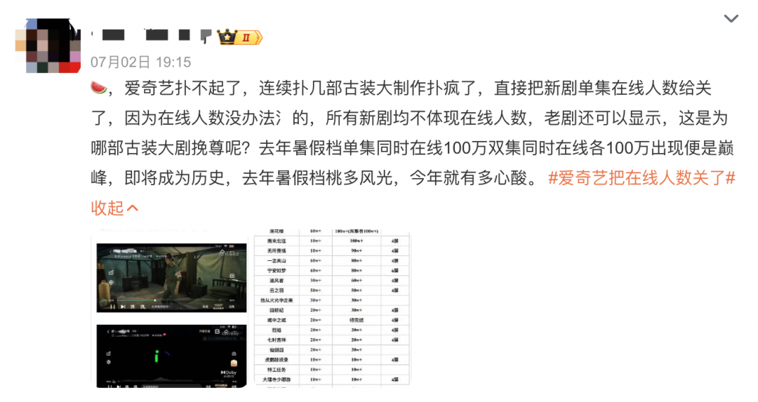 爱奇艺把在线人数关了引热议 官方回应：功能升级 暂不显示