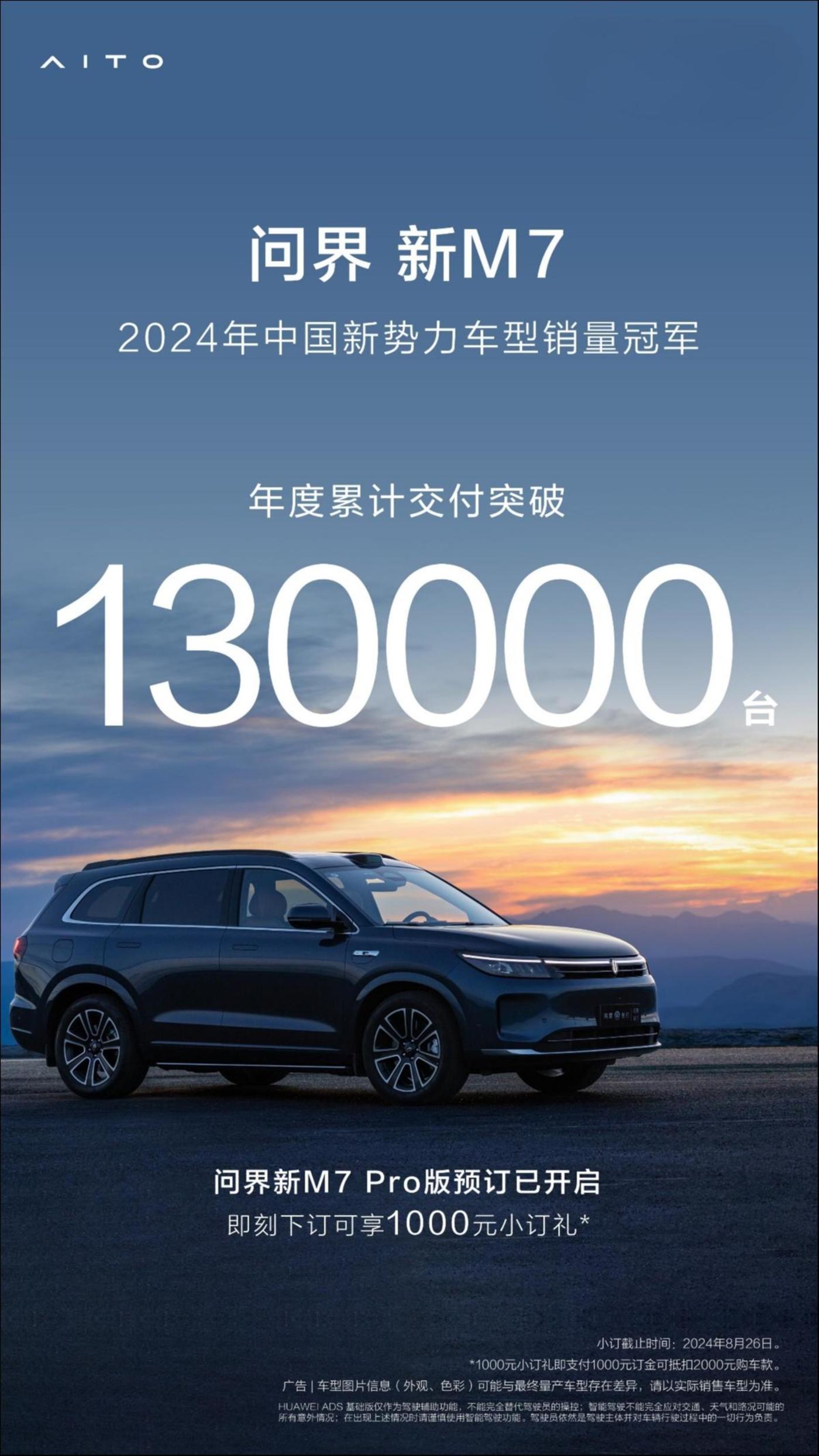 （问界 新M7销量图）