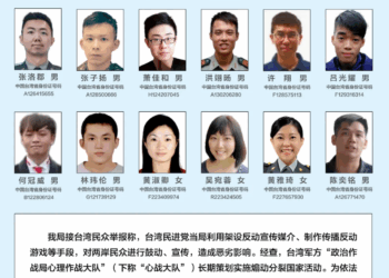 悬赏征集线索！18名台湾军方违法核心骨干曝光