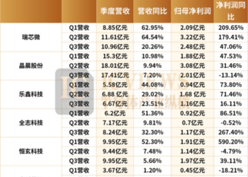 国产SoC芯片公司，Q3业绩起飞
