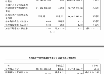 受益数据中心CW硅光光源产品放量等 源杰科技Q3净利5963万元 同比扭亏