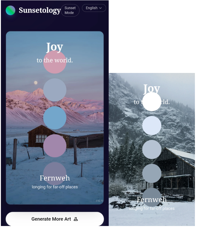 暮色工坊生成的」跟着自然学配色「风格图片效果图