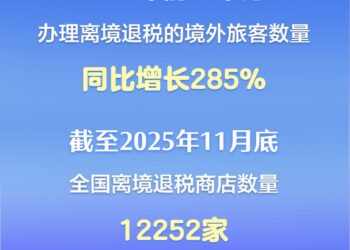 新华社权威快报|前11个月办理离境退税的境外旅客数量同比增长285%