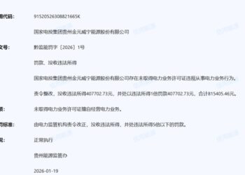 国电投贵州一公司被罚没80余万,新能源「无证驾驶」遭遇监管急刹车