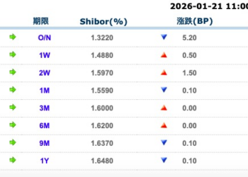 货币市场日报：1月21日