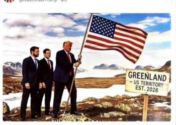 特朗普发图暗示吞并加拿大、格陵兰和委内瑞拉