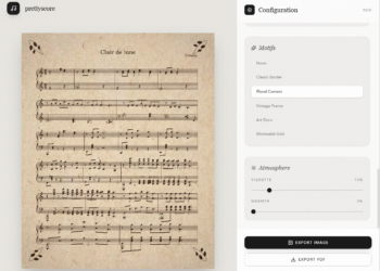 琴谱美化工具——一键生成不同主题风格的琴谱