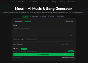 发现一个宝藏音乐 AI 工具：musci.io 使用体验分享