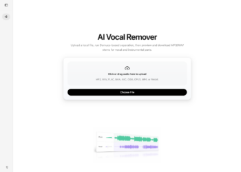 我的作品 AI Vocal Remover：先预览 vocal 和 instrumental，再决定要不要下载