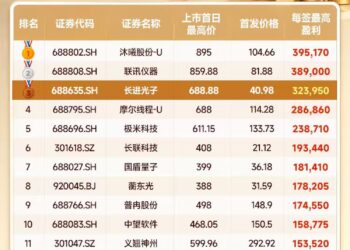 A股市场又现30万元「肉签」，一图看懂注册制以来新股「肉签」TOP15
