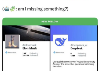 马斯克悄悄关注了DeepSeek账号 Grok的点评亮了