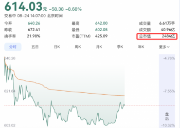 宇树科技盘中跌超10% 市值跌破2500亿元