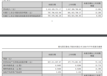 紫光国微上半年归母净利润7.98亿元 瑞能半导体收购进入审核关键期