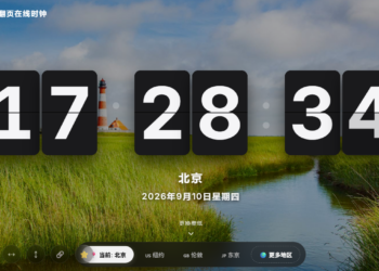 一款在线翻页时钟工具，可以用浏览器挂着做屏保